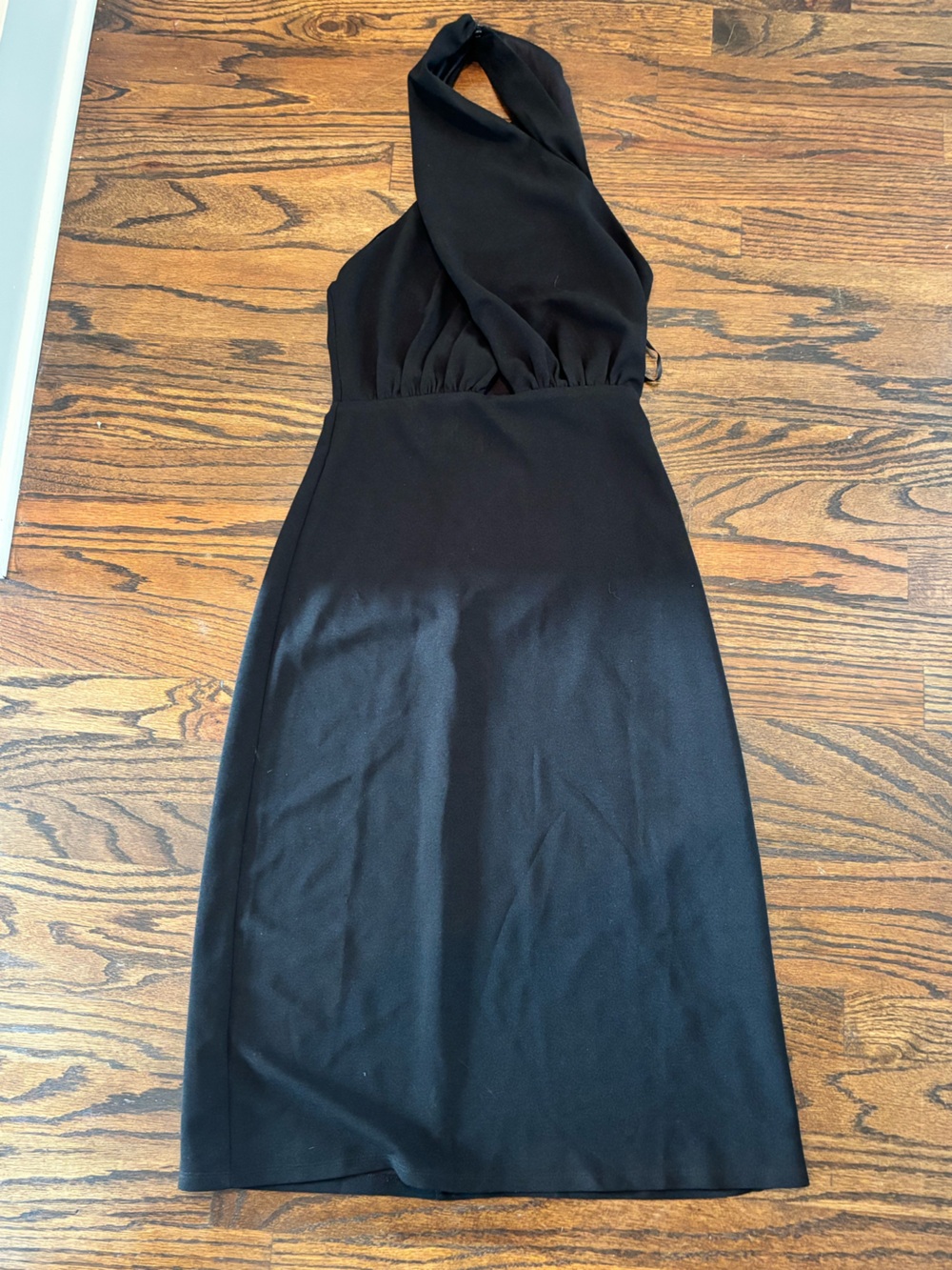 Classic Black Halter Midi Dress